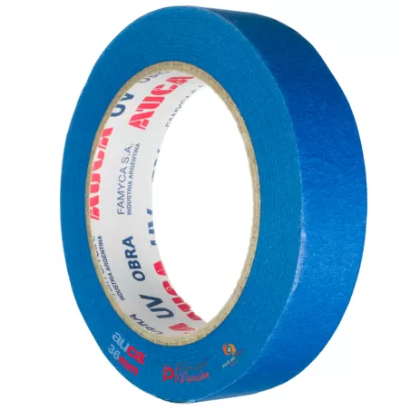 Cinta de Enmascarar Azul Obra AUCA UV 24mm 50mt