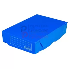 Cajas archivo plasticas oficio 9cm PLANA 709 Pack de 25u - Azul