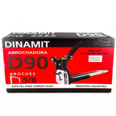 Abrochadora 5/8 Dinamit 90 cierra cajas con 4000 broches gratis manual