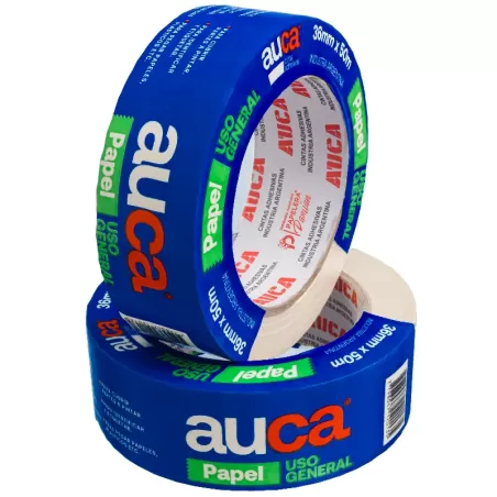 Cinta papel 36mm AUCA x50mt rollo unidad autoadhesivo enmascarar uso general