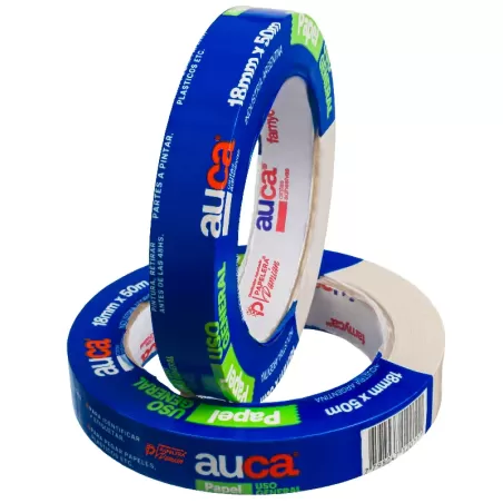 Cinta papel 18mm AUCA x 50mt adhesiva Caja x48