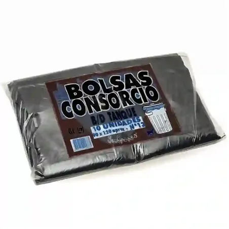 Bolsa de Residuo Consorcio 90 x 120 cm SonBuenas Tanque reforzada negras sobre de 10 bolsas