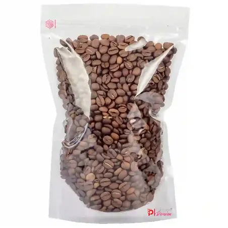 Doypack Bolsas transparentes 20 x 30 cm con cierre zipper hermetico cafe