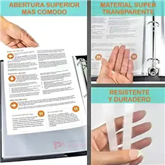 Folios A4 EXTRA FUERTES transparentes polipropileno blisterx100 folios