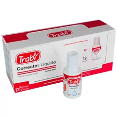 Corrector Trabi liquido frasco con pincel al solvente