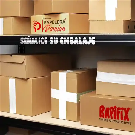 Cinta de embalaje de colores Rapifix adhesiva 48mm 50 metros Caja de 36 rollos