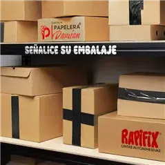 Cinta de embalaje de colores Rapifix adhesiva 48mm 50 metros Caja de 36 rollos