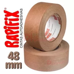 Cinta engomada Rapifix 48mm fibrada reforzada 65 metros