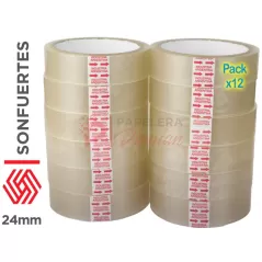 Cinta adhesiva 24mm Polipropileno 50mt transparente Caja 144 rollos