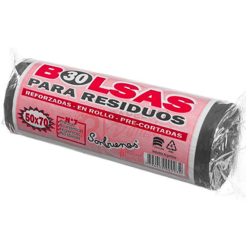 Bolsas de Basura 50l Extra Resistentes No Gotean 70uds, Handy Bag, Correos Market