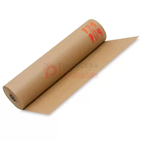 Papel kraft o Papel madera rollo o bobinas de 100cm tizados