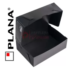 Cajas archivo oficio plasticas PLANA tapa volcada 12cm 701 NEGRA