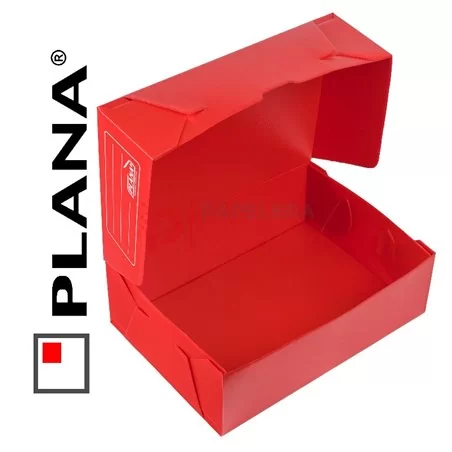 Cajas archivo oficio plasticas PLANA tapa volcada 12cm 701 Pack 25u