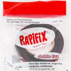 Cinta autoadh. Moldura Rapifix doble faz 12mm x10mt