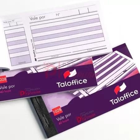 Talonario Vale por Vale de caja con talon TalOffice 40 juegos