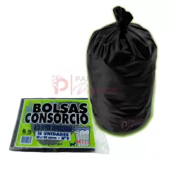 Bolsa Residuo Consorcio 60x100 reforzada 50µ negras pack 10u