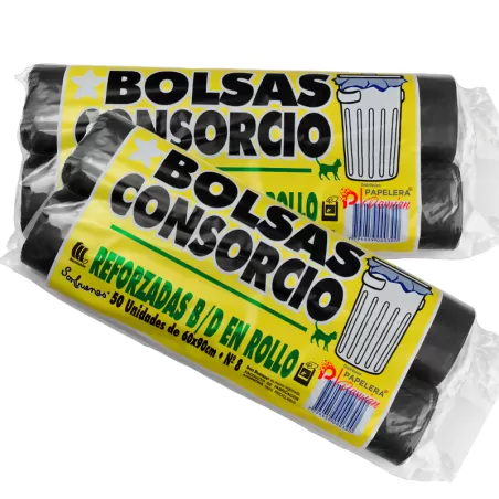 Bolsas para Consorcio 60x90 Residuo Super Reforzadas Rollo de 50u